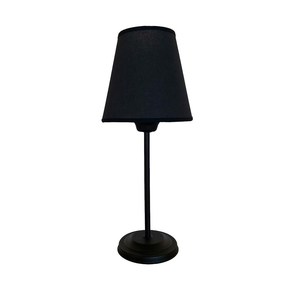 Velador 1 Luz Chapa Eco 39 Cm Negro Balucce