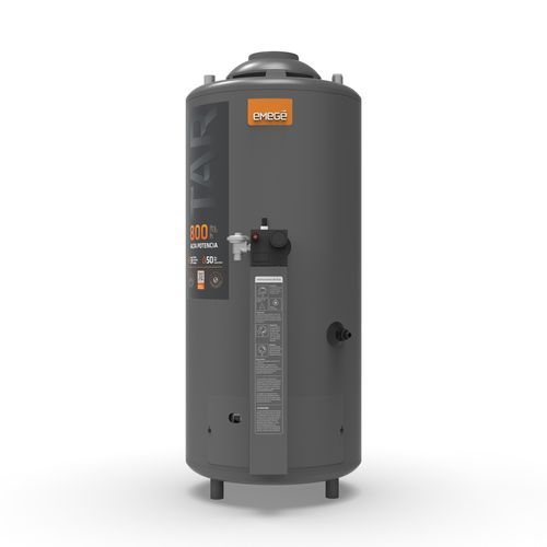 Termotanque a Gas 50 Lts 21000 Kcal/H Gris TAR800 Emege