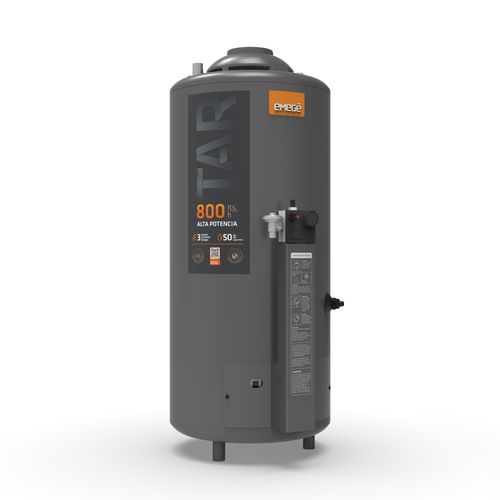 Termotanque a Gas 50 Lts 21000 Kcal/H Gris TAR800 Emege