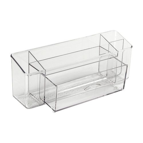 Organizador Baño 2 Niveles 30X7 Cm PET Transparente Cotidiana