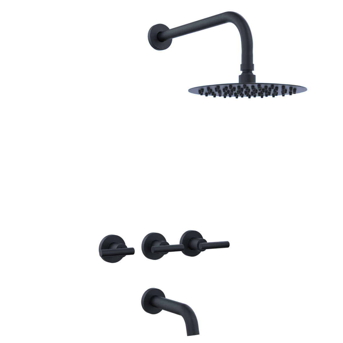 Grifería Ducha Bimando Negro Sun 4508