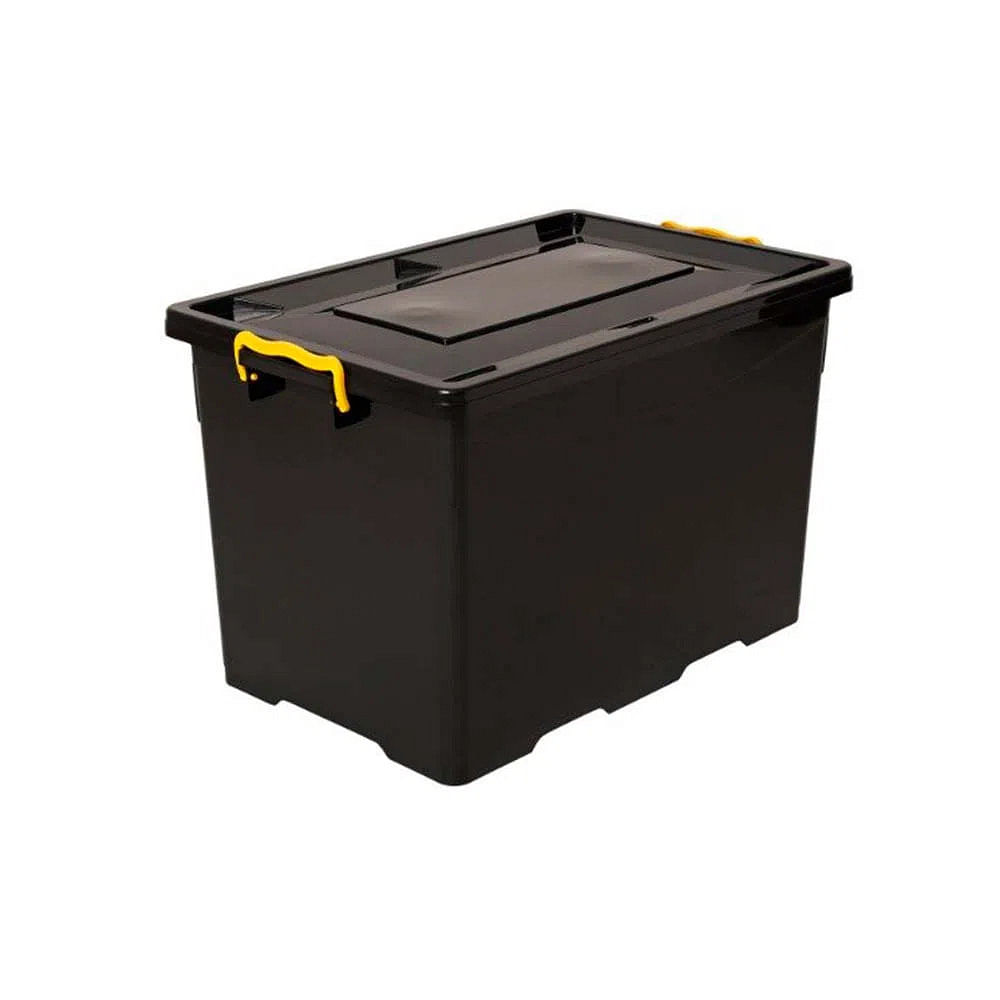 Caja Organizadora con Ruedas 62x40 Cm 75 Lts Plástico Negro Cerri