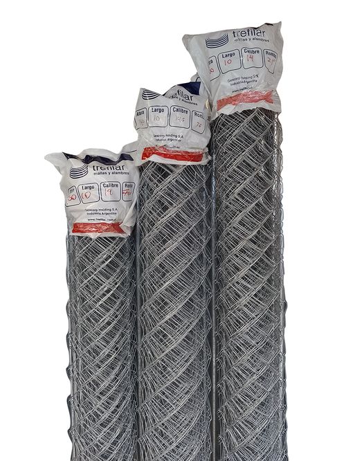 Tejido Romboidal Galvanizado 1.25 Mts X 10 Mts Cal 14.5 63mm Trelher