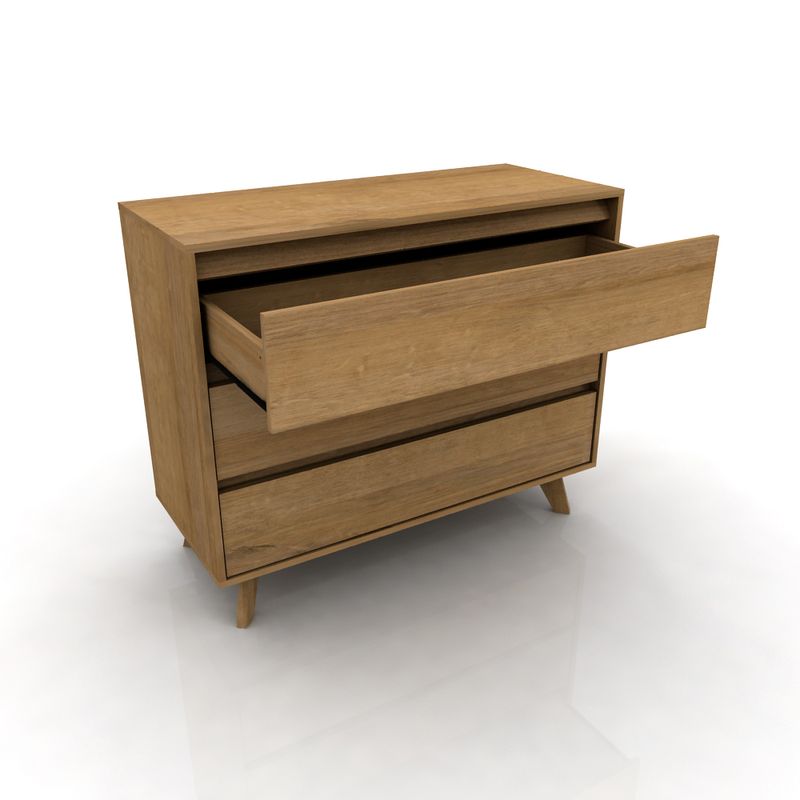 Comoda con Cajones Cajonera Madera Maciza Roble Mueble Natural Nordico