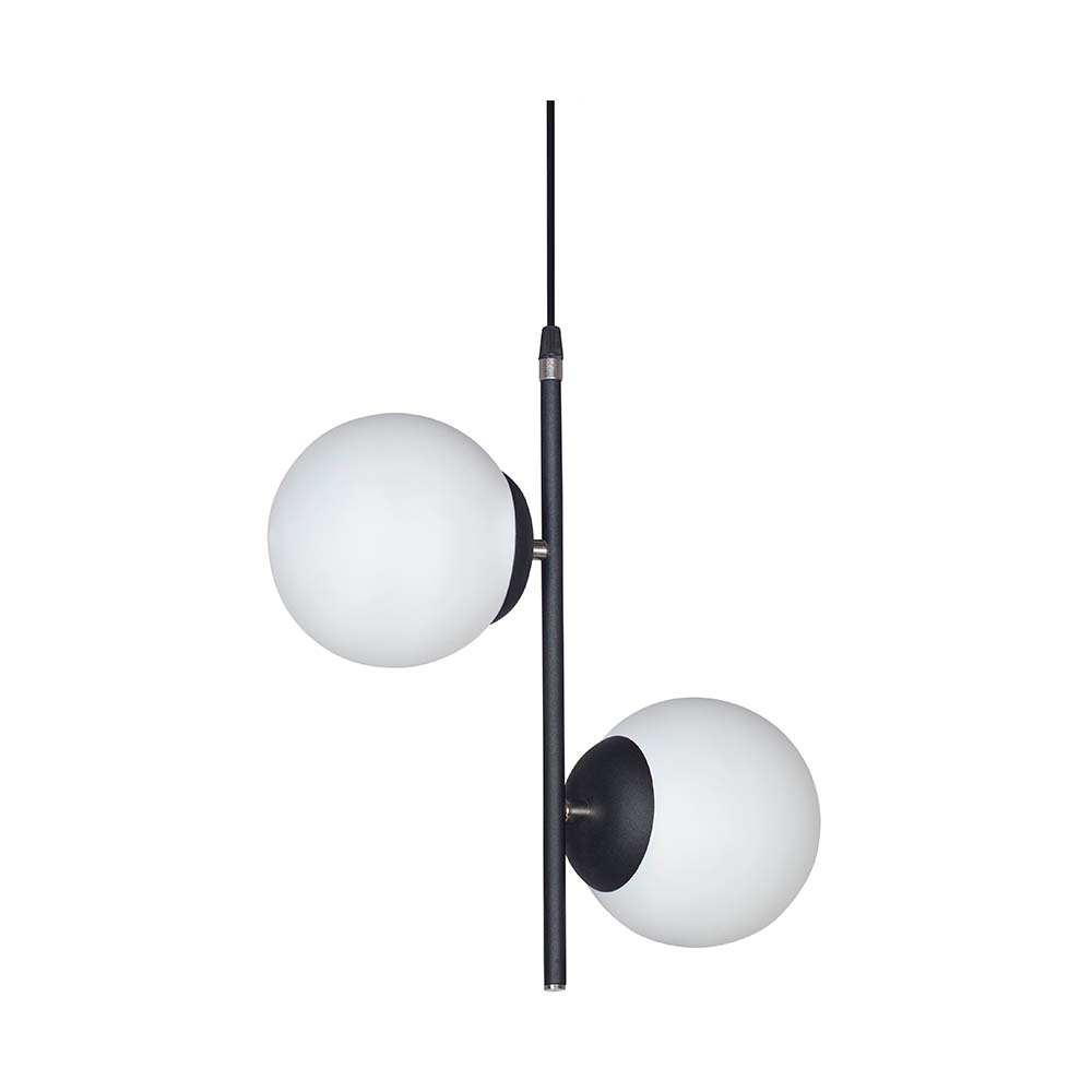 Colgante Esférico 2 Luces E27 Negro Don Bell
