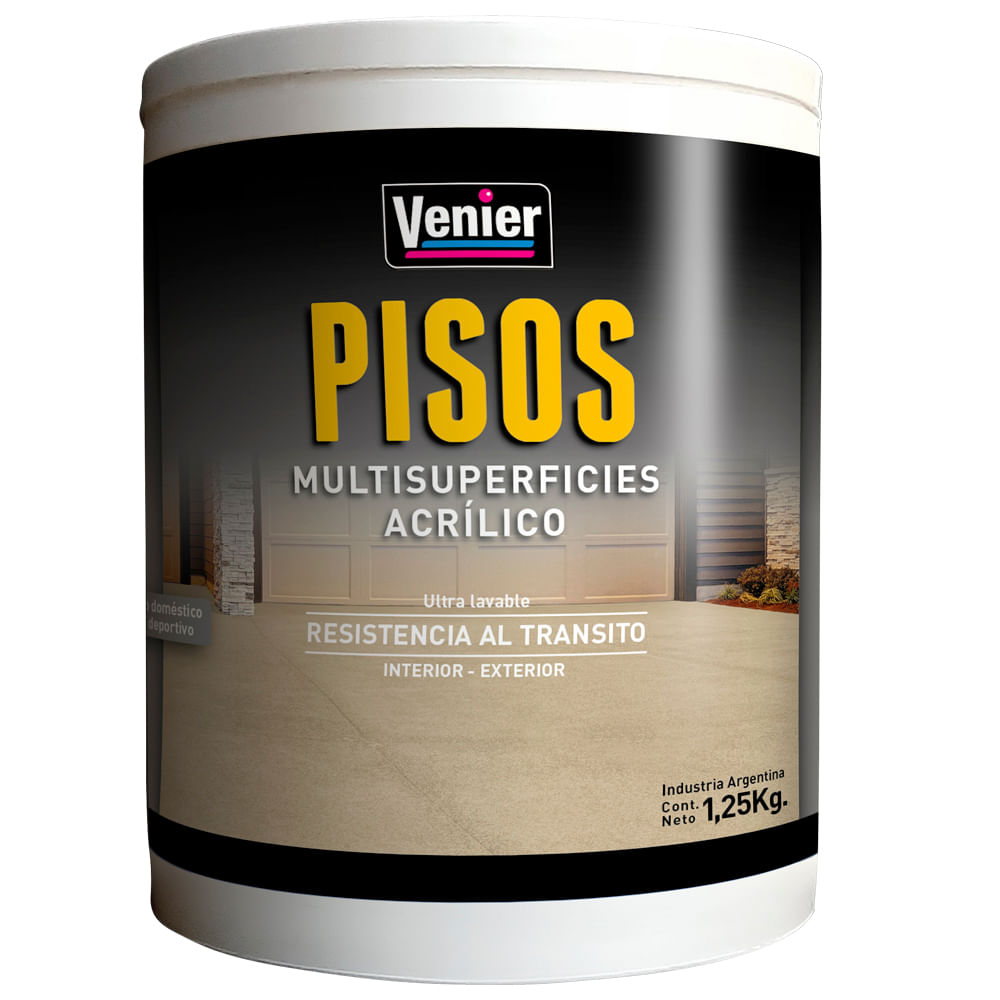 Pintura Para Pisos Verde V2 Mate 1,25Kg Ultra Lavable Venier