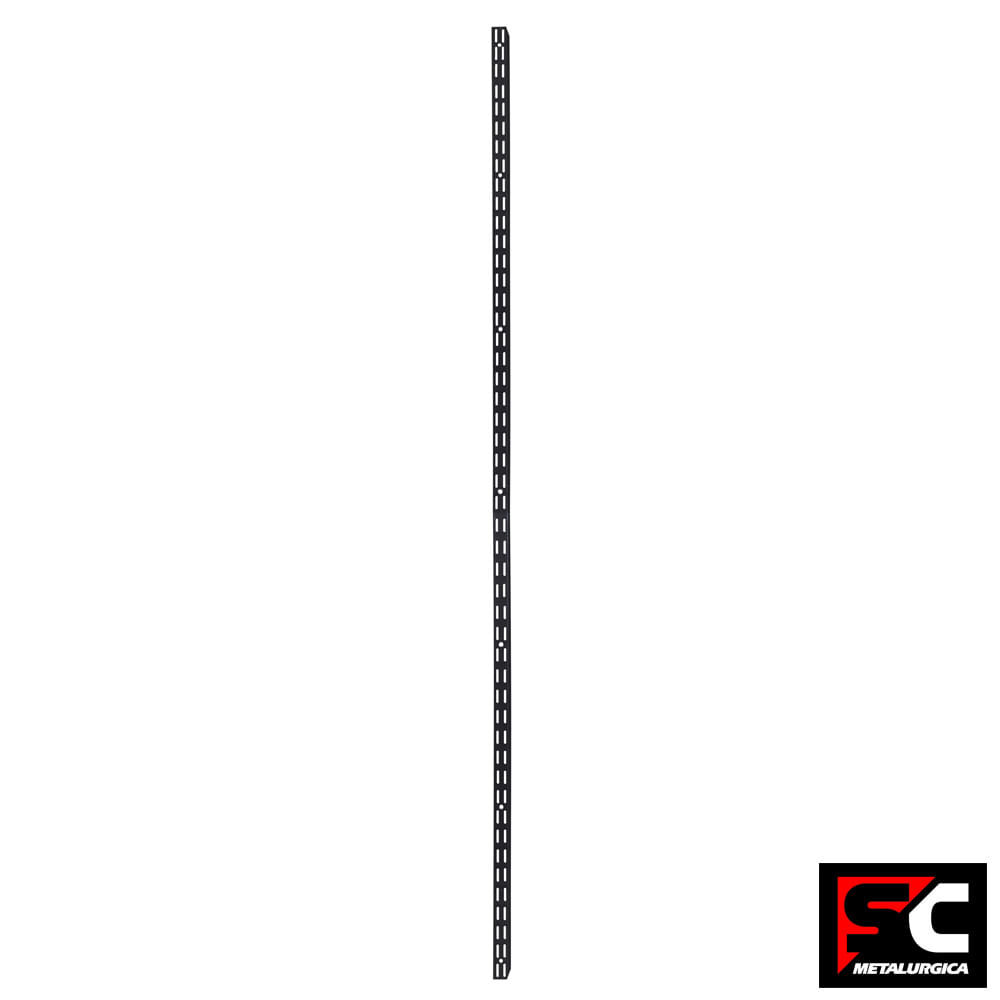 Riel Doble 1,50 Mts Acero Negro Sc Metalúrgica
