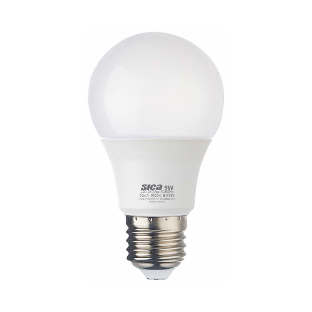 Lámpara Led Fría E27 9 W Con Sensor Movimiento SICA