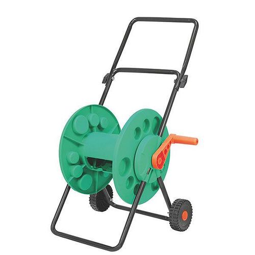 Enrollador de Manguera Plástico con Carro Verde Tramontina
