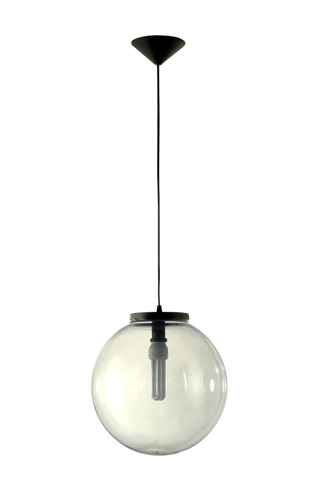 Colgante Globo 1 Luz E27 Negro Fuinyter
