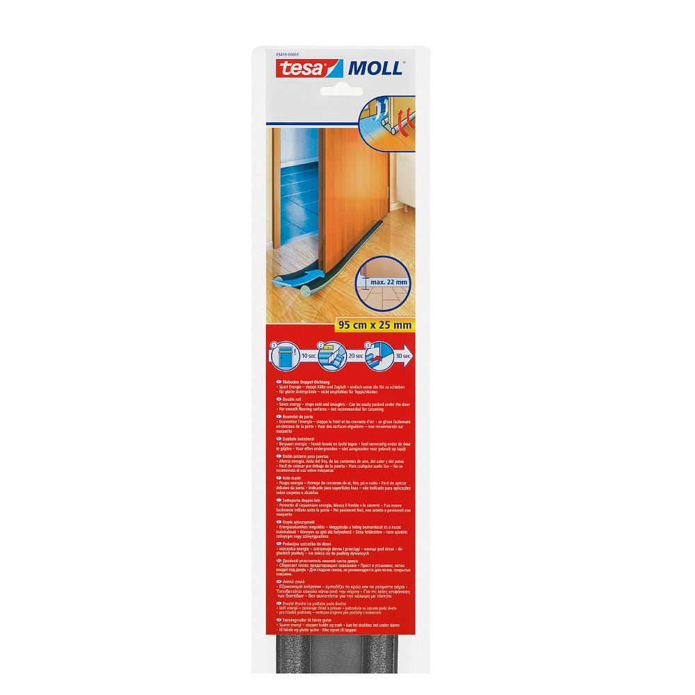 Zócalo para Puerta Espuma 95x25 Mm Gris Tesa
