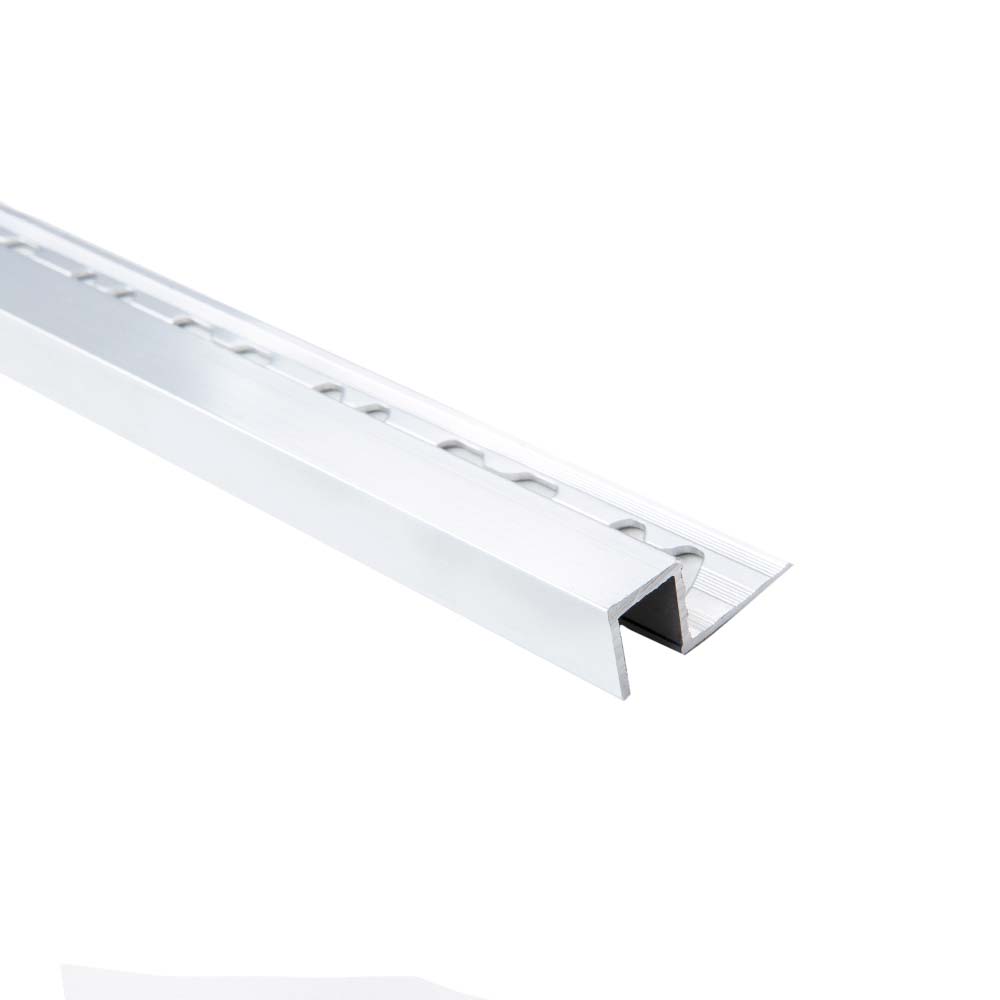Perfil Aluminio 2,5 Mts Plateado Brillante Omega Moldumet