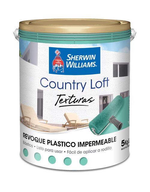 Revestimiento Texturado Celeste Impermeable 5 Kg Country Loft Sherwin Williams