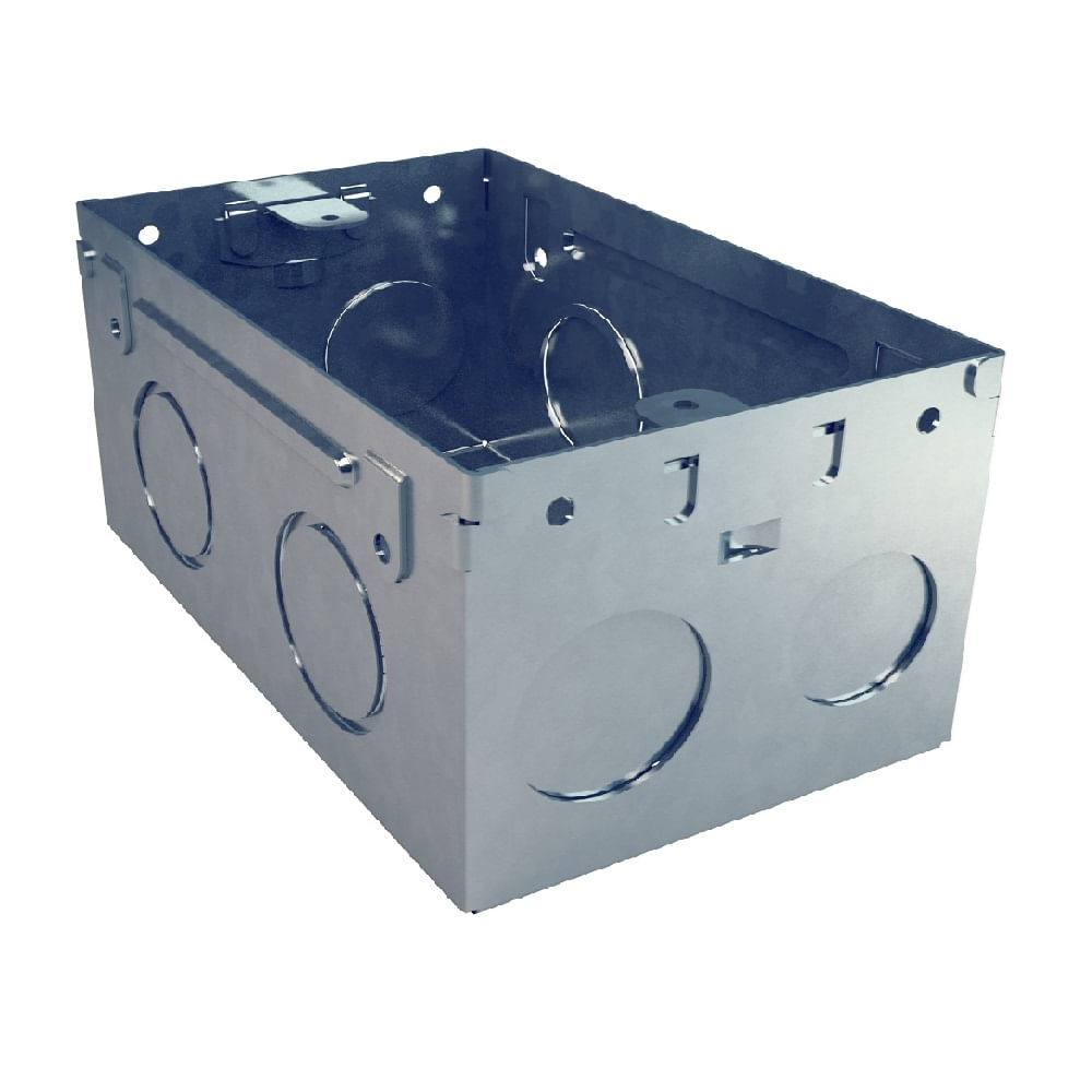 Caja de Embutir Rectangular Galvanizada 11x6,5x5 Cm Multipropósito AG Metalúrgica