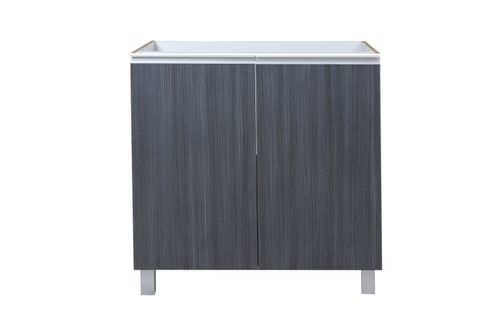 Bajo Mesada Potenza Melamina 81,9x80x57,7 Cm 2 Puertas Antracita Ricchezze