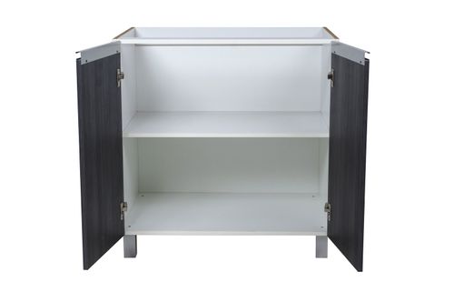 Bajo Mesada Potenza Melamina 81,9x80x57,7 Cm 2 Puertas Antracita Ricchezze