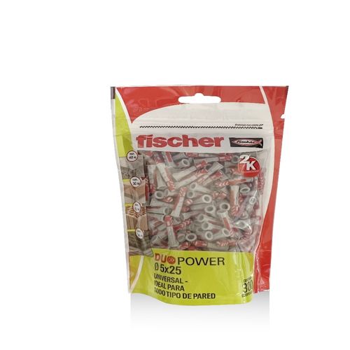 Tarugo Duopower 5 x 25 Mm x 300 Un Fischer