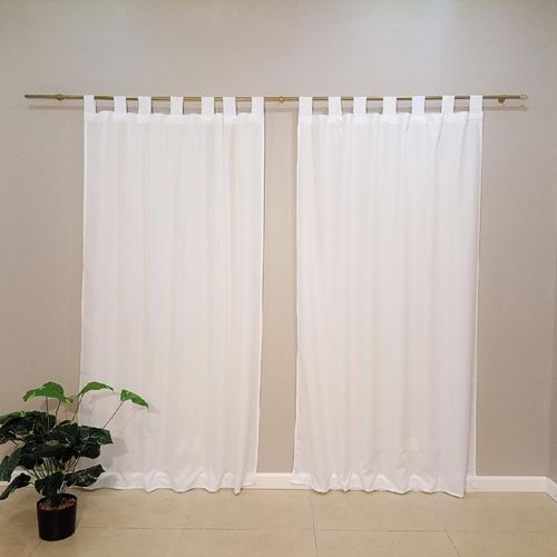 Cortina Poliester Blanco 130X205 Cm Tropical Ambiente Blanco Paris