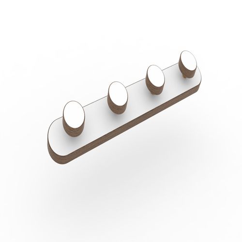 Perchero de Pared 57X8X6 Cm Madera Roble Casalivre