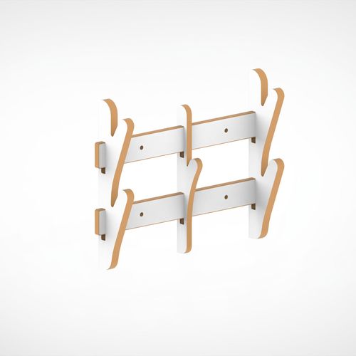 Perchero Pared Rama 46X40X11 Cm Madera Roble Casalivre