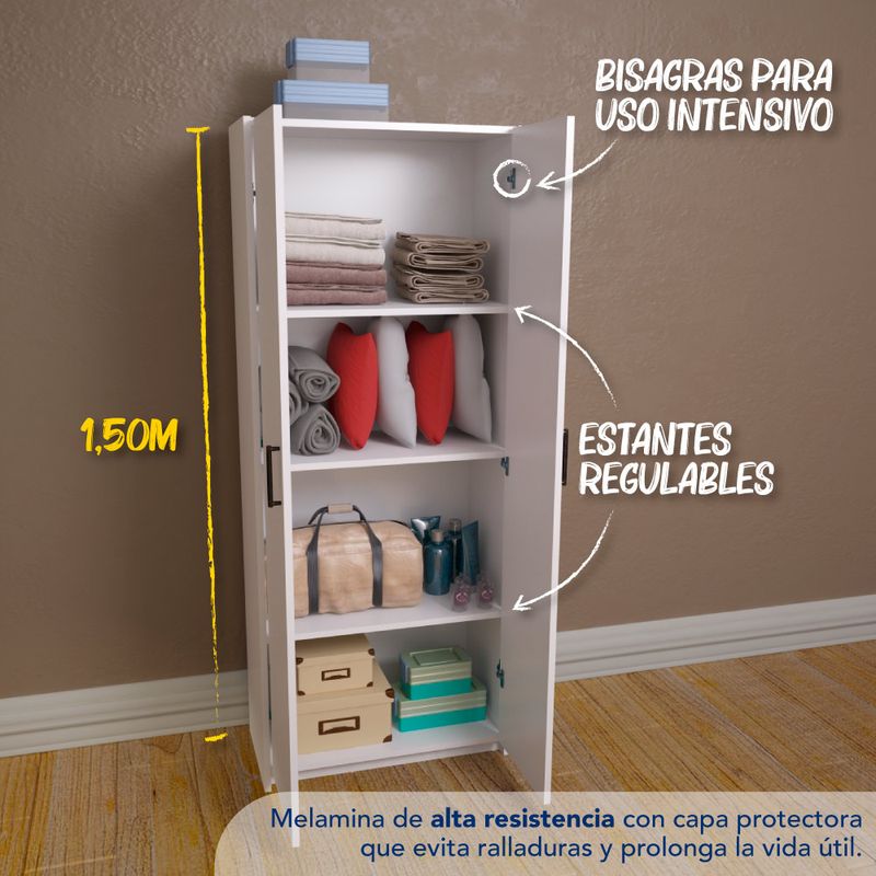 Mueble Organizador Cocina Despensero Melamina 1.50 2 Puertas