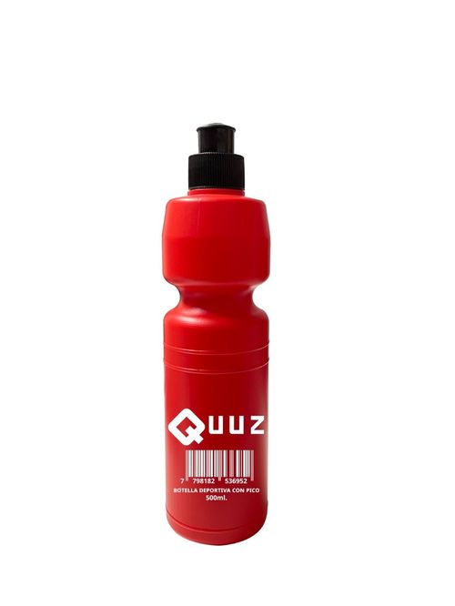 Botella Plastico 500 Ml Rojo Quzz