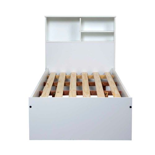 Cama Funcional 1 Plaza 213x89.8x102 Cm Blanco Ricchezze