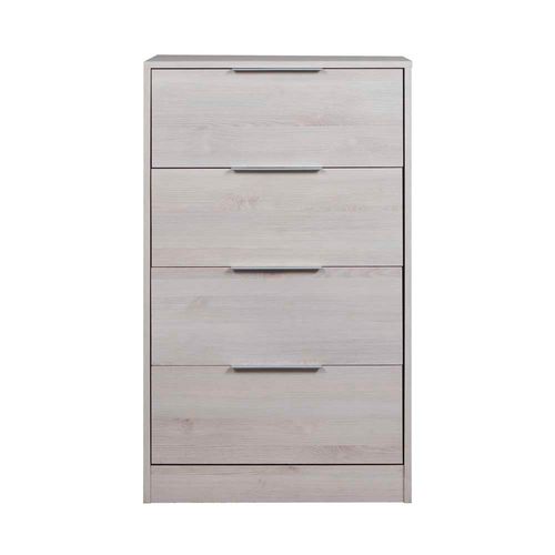 Cajonera 101x59,2x42,8 Cm Pino Blanco 4 Cajones Murano Ricchezze