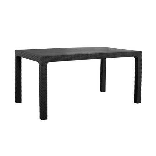 Mesa Polipropileno Negro 150X90 Cm Simil Ratan Quality Plastic
