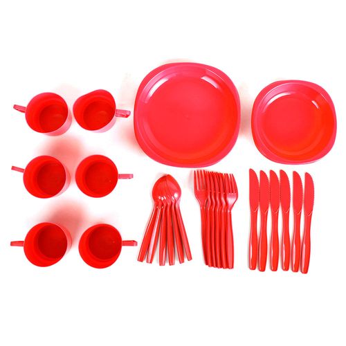 Set Picnic 36 Piezas PP Rojo Alpes