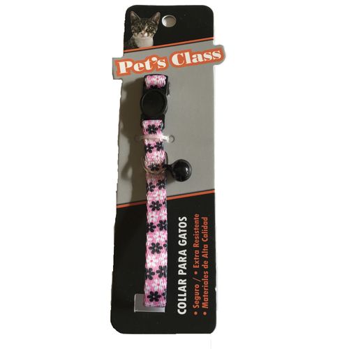 Collar para Gatos 27 Cm Rosa/Negro Pet's Class