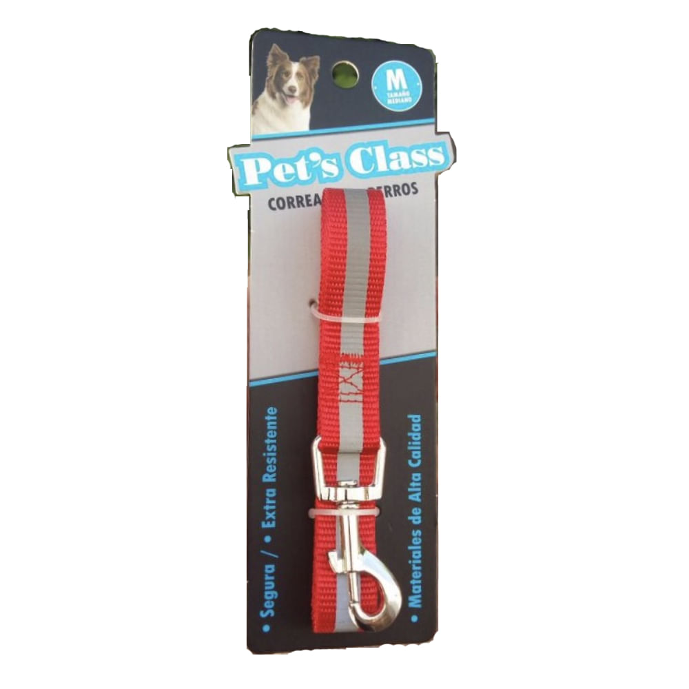 Correa para Perros Medium Rojo Reflex Pet's Class