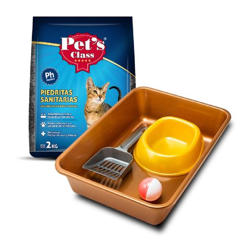Kit Sanitario con Piedritas 2 Kg Pet's Class