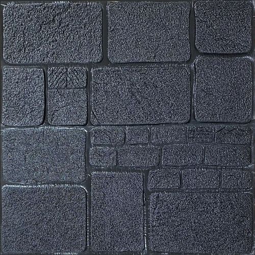 Placa Decorativa 3D Autoadhesiva Piedra Negra 70 Cm Muresco