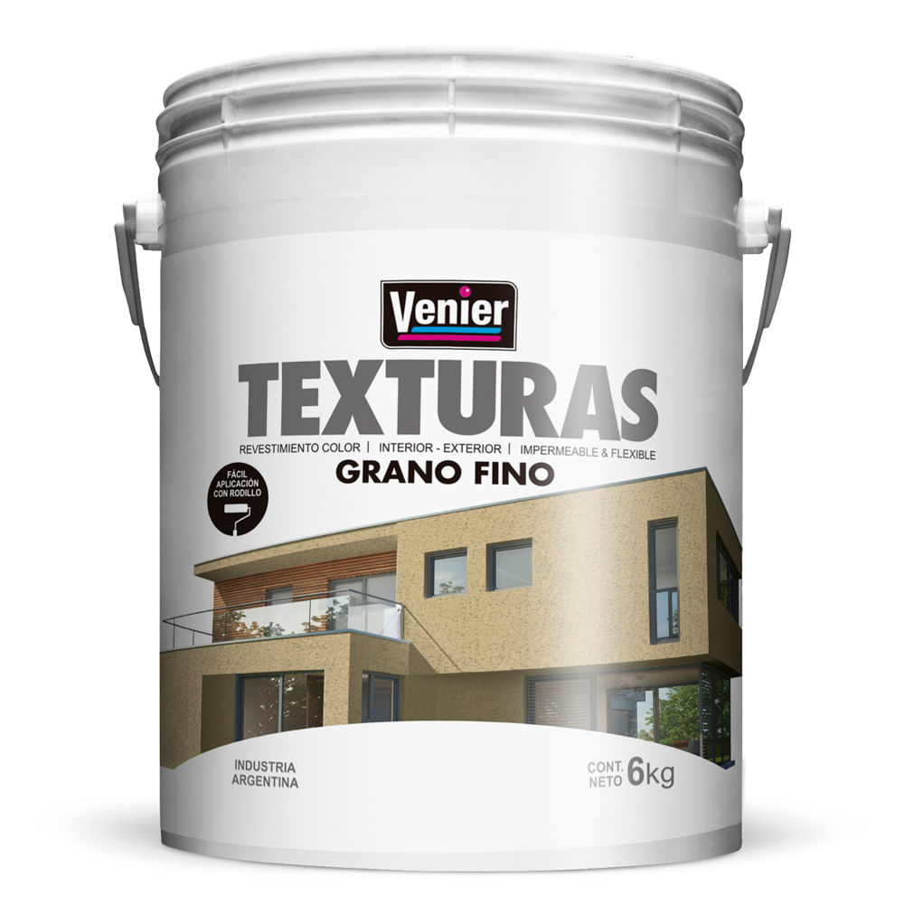 Revestimiento Texturado Beige Grano Fino 6 Kg Venier