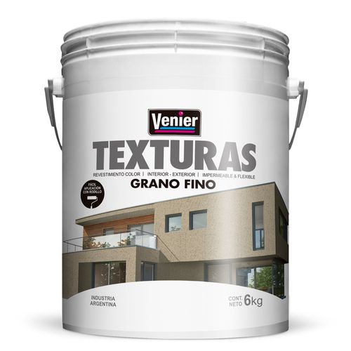 Revestimiento Texturado Greige Mate Grano Fino 6 Kg Venier