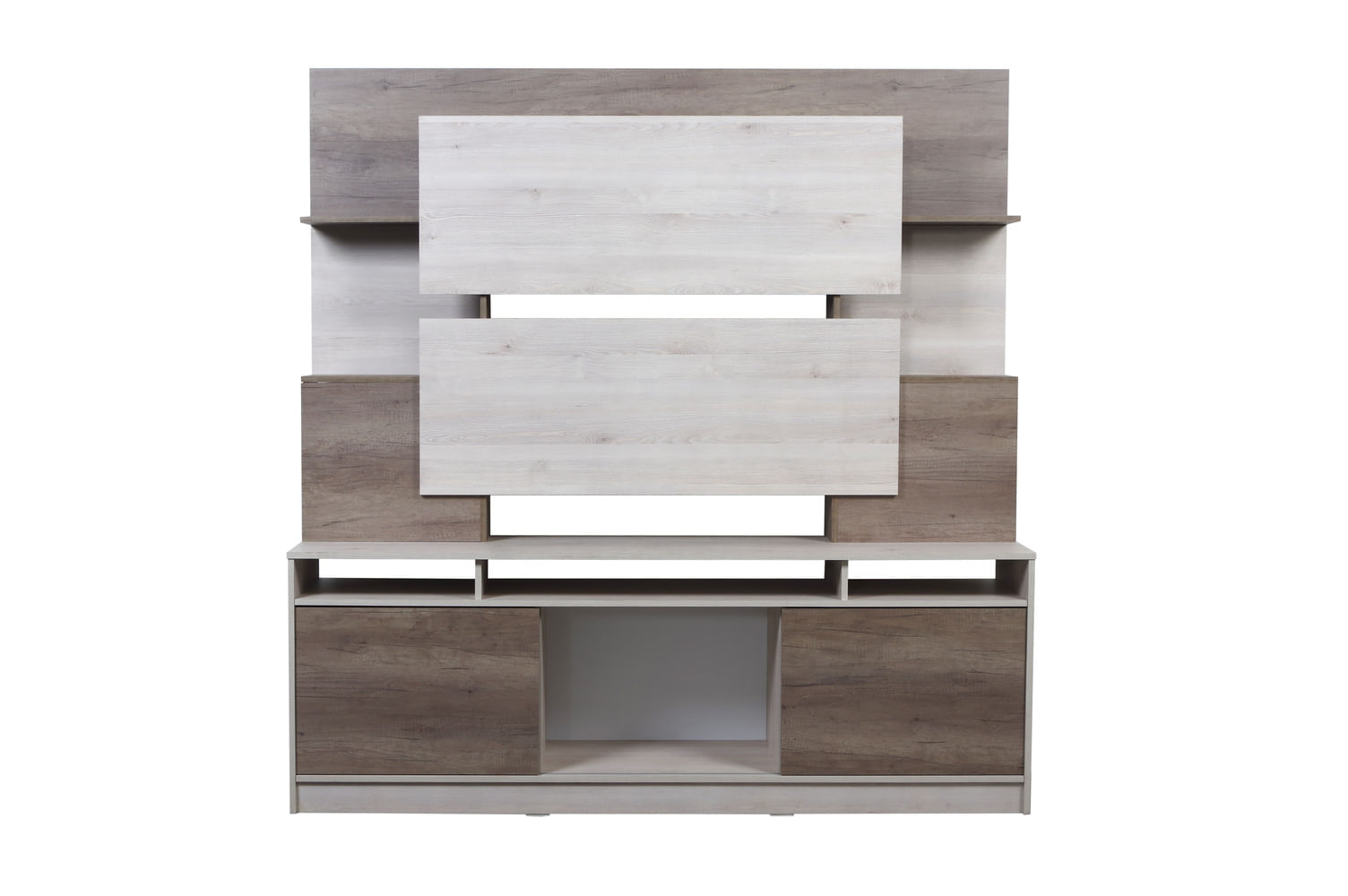 Centro de Entretenimiento 180x45x184 Cm Melamina Pino Gris Mesina Ricchezze