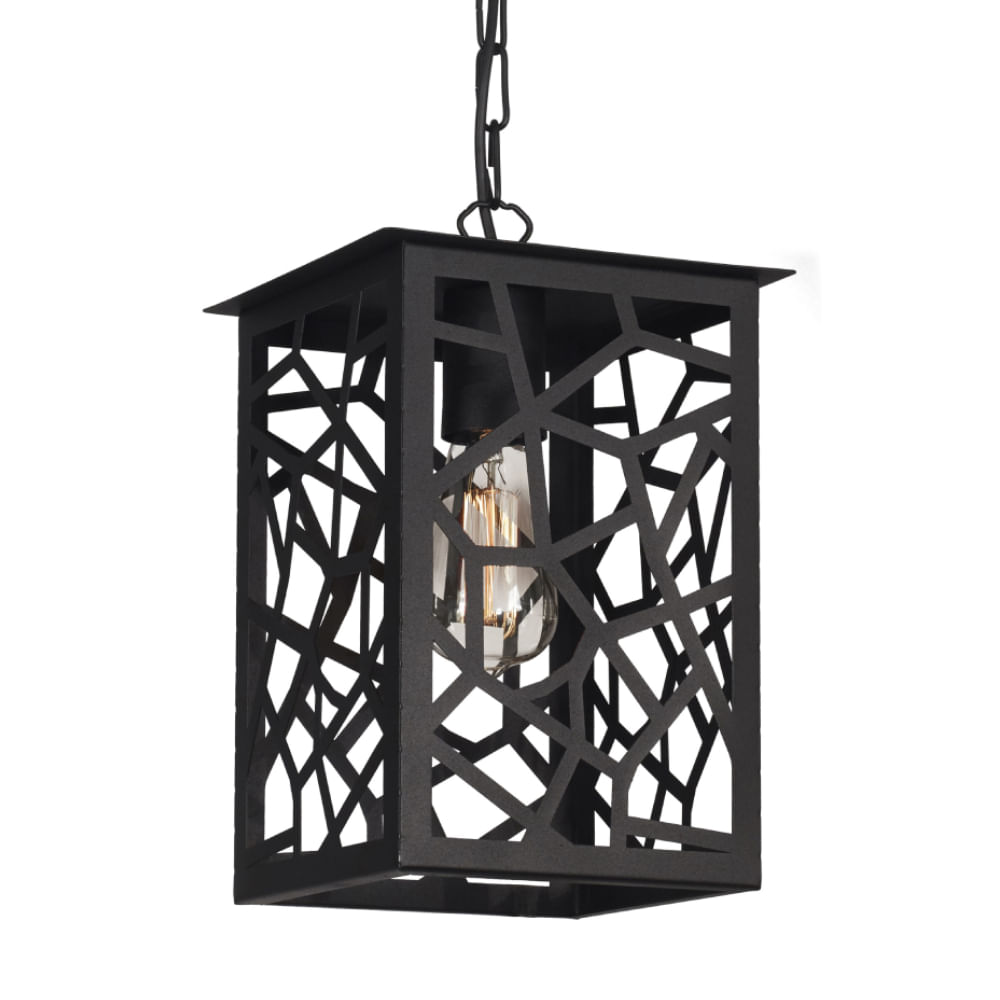 Farol Catalina Colgante 3C Chapa Negro Ferrolux