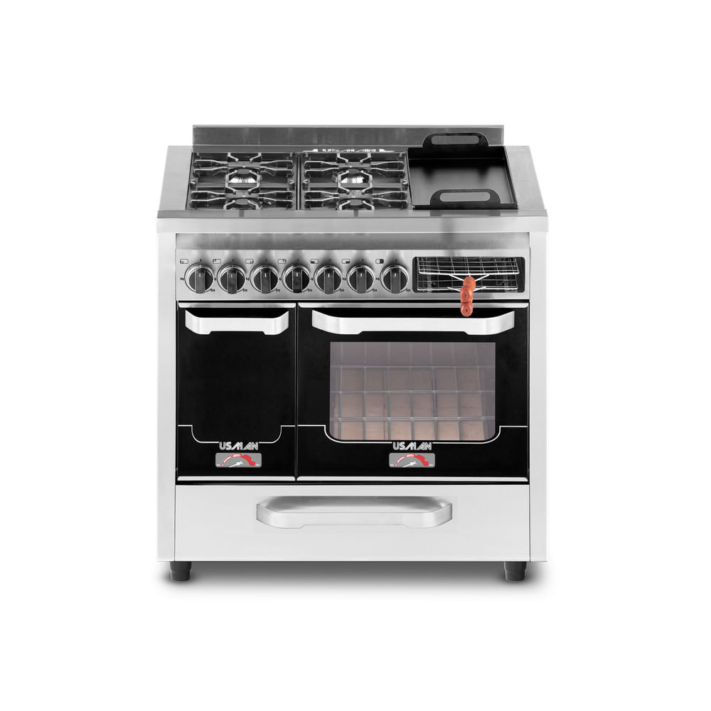 Cocina a Gas 85 Cm Gris Win 900 Dual Usman