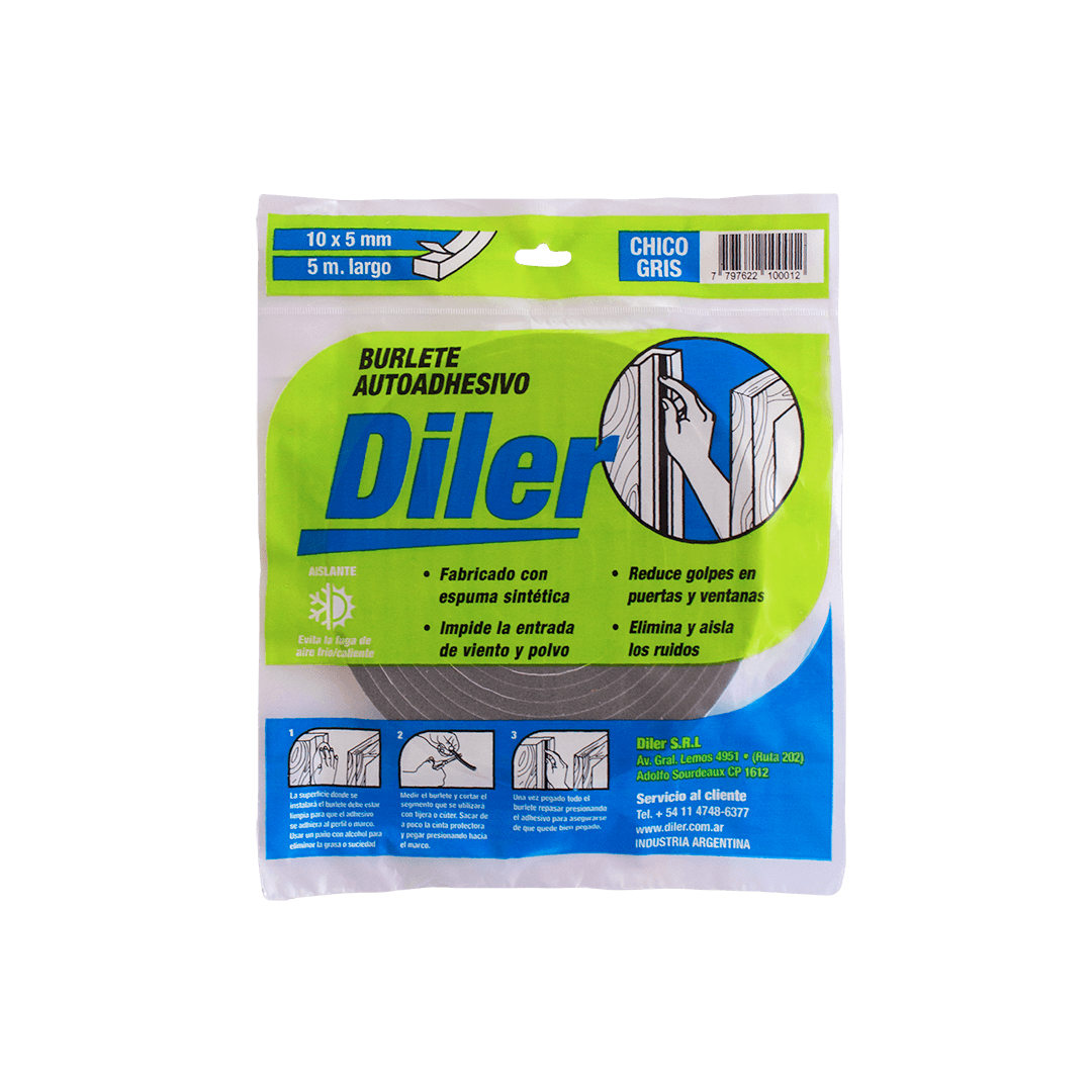 Burlete Diler Autoadhesivo 10 X 5 X 5 Mts Easy