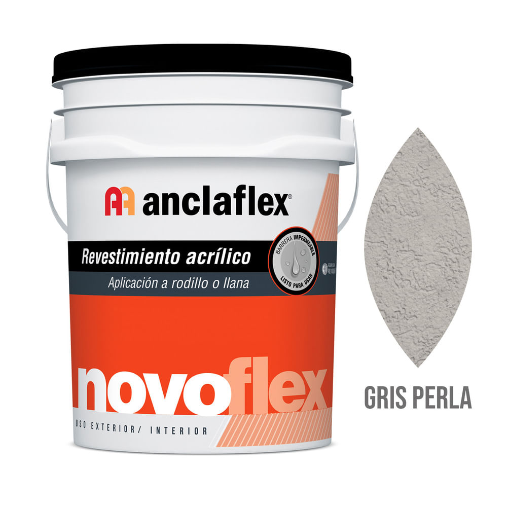 Revestimiento Acrílico Texturizado Gris Perla 30 Kg Anclaflex