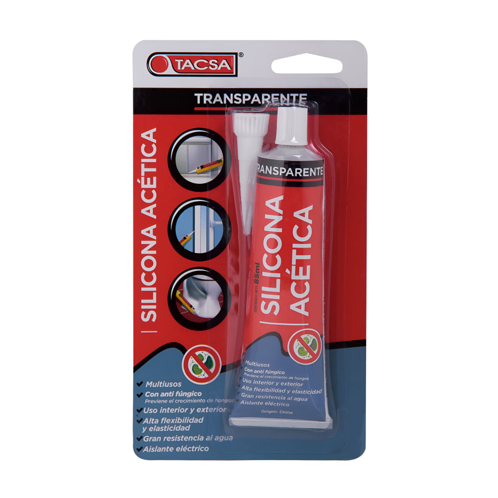 Sellador Silicona Transparente 85 Ml TACSA