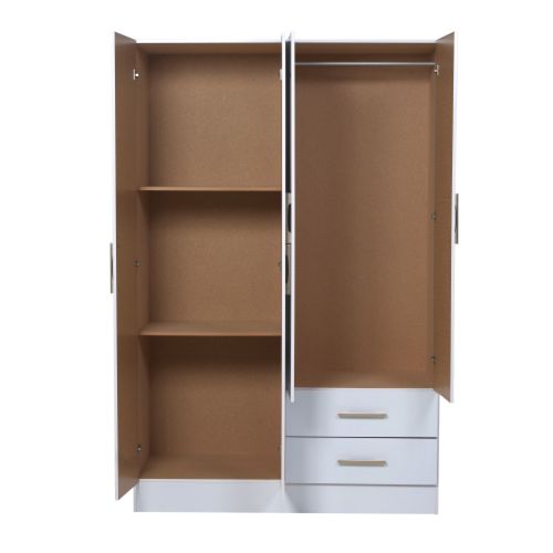 Placard 120x47x182 Cm Blanco 4 Puertas 2 Cajones Benevento Ricchezze