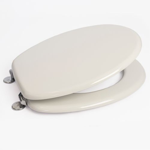Tapa Inodoro Universal HDF Madera Herraje Metálico Blanca 221-M Ariel