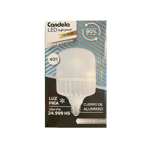 Luz Led High Power Fría E27 40 W Aluminio Candela