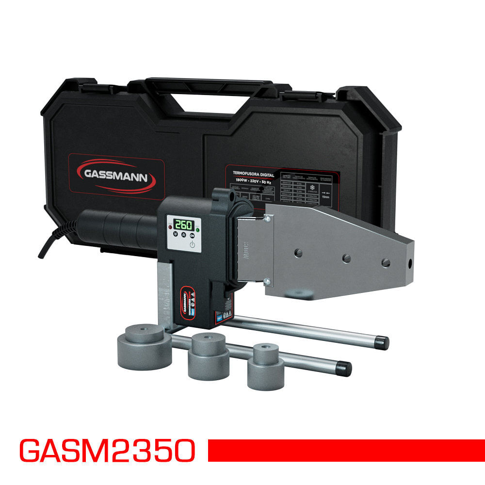 Termofusora Digital 1500 W con Boquillas y Maletín Gassmann