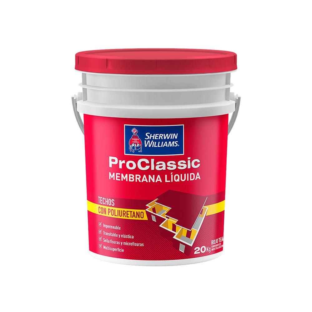 Membrana Líquida Rojo Teja Mate 20 Kg Poliuretano Sherwin Williams