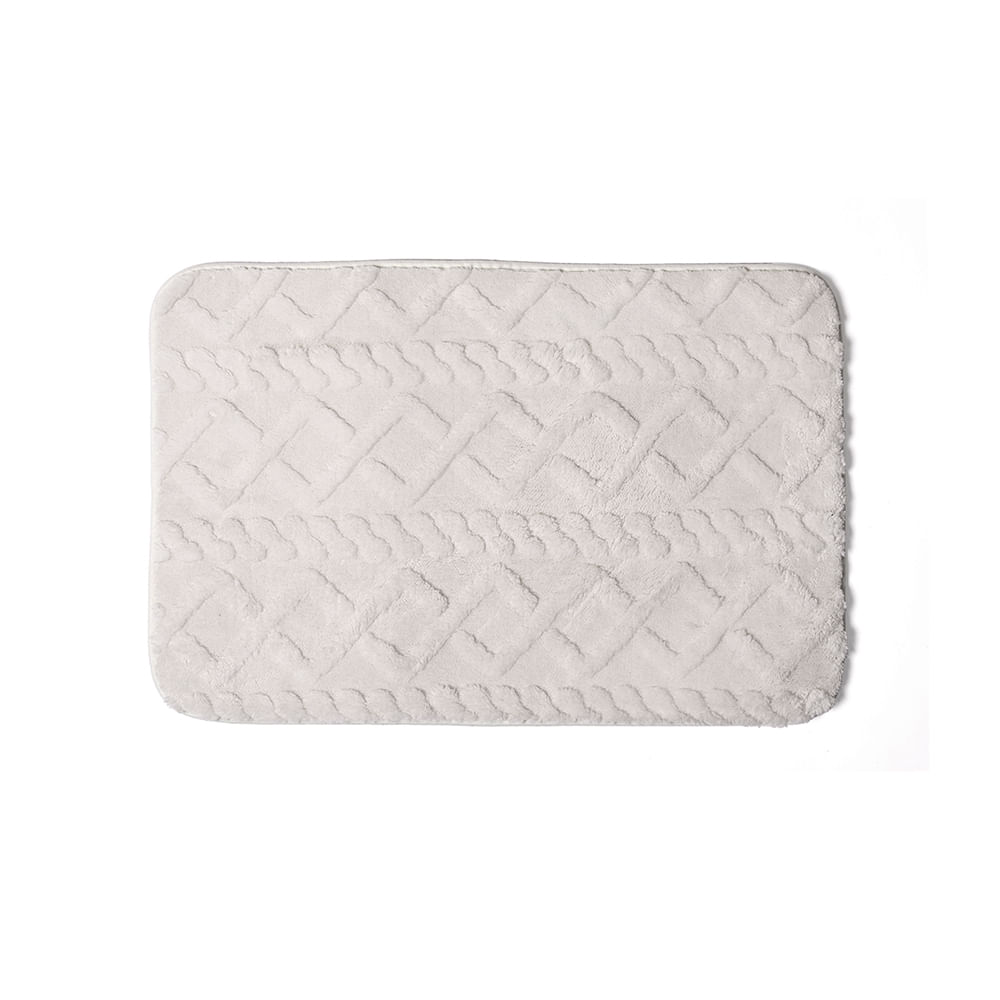 Alfombra de Baño Algodón Blanco 40X60 Cm Decorada Kinor