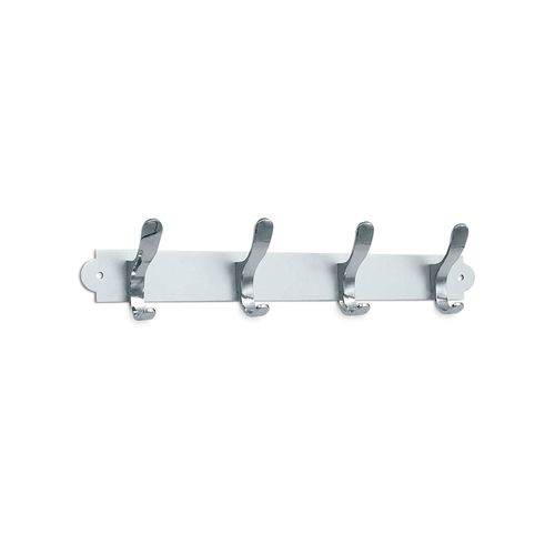Perchero Pared 4 Ganchos 30X8 Cm Aluminio Gris Dansk