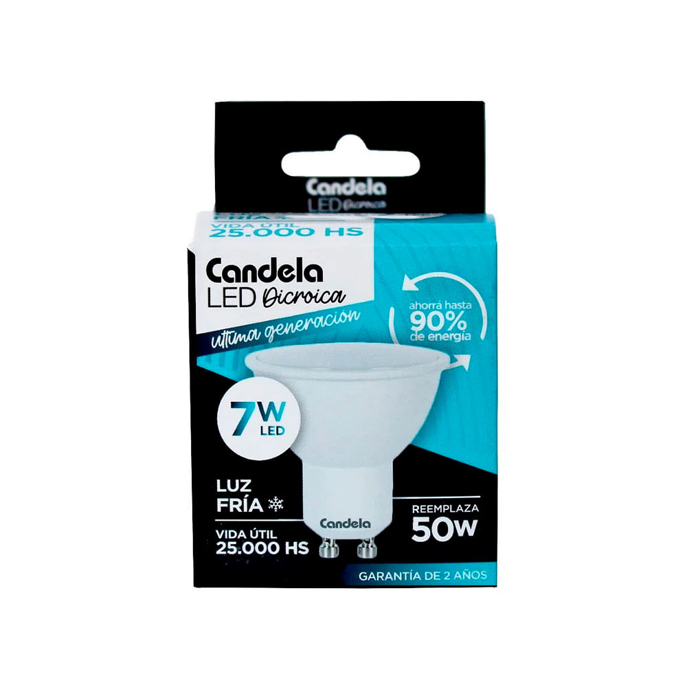 Led Dicroica Luz Fría GU10 7 W Candela
